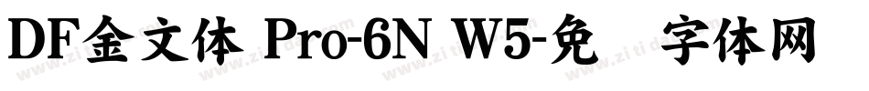 ＤＦ金文体 Pro-6N W5字体转换